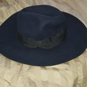 H&M Navy Wool Floppy Hat